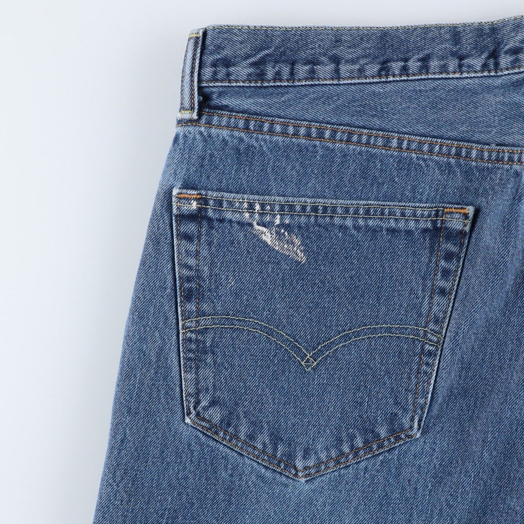 Levi's 505 tapered denim pants for men, size w37 cotton blue type Vintage Second Hand