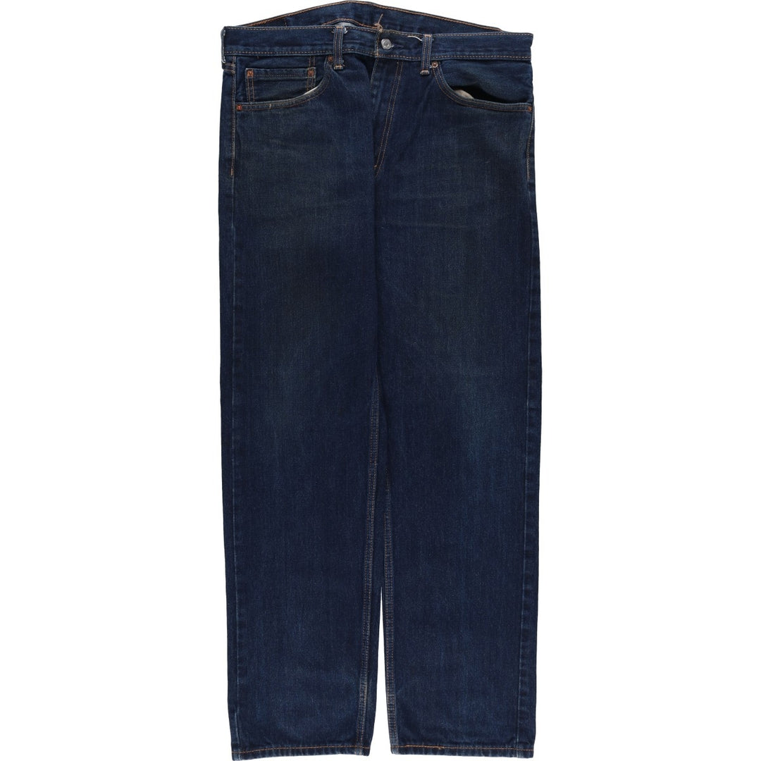 Dark navy Levi's 505 tapered denim pants for men, size W37 cotton blue type Vintage Second Hand