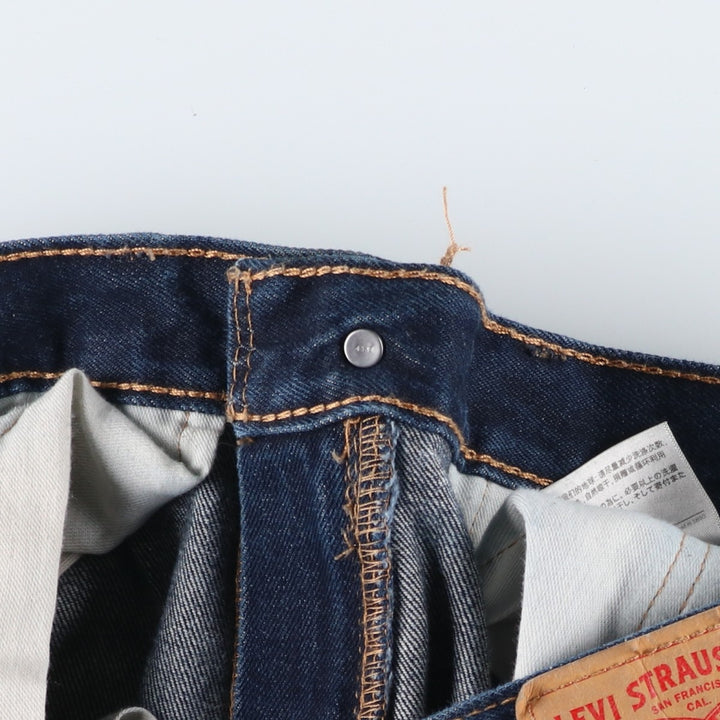 Dark navy Levi's 505 tapered denim pants for men, size W37 cotton blue type Vintage Second Hand