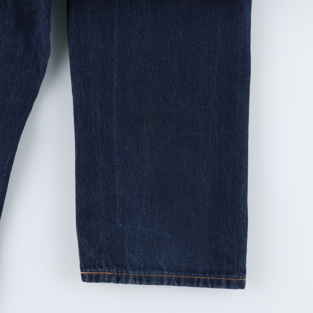 Dark navy Levi's 505 tapered denim pants for men, size W37 cotton blue type Vintage Second Hand