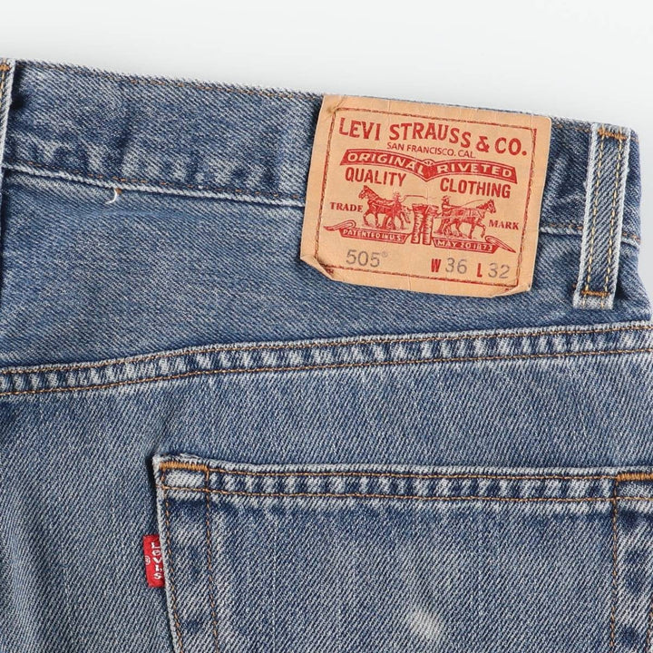 Levi's 505 Regular Fit Tapered Denim Pants, Men's Size W37 (approx.), Vintage cotton blue type Vintage Second Hand