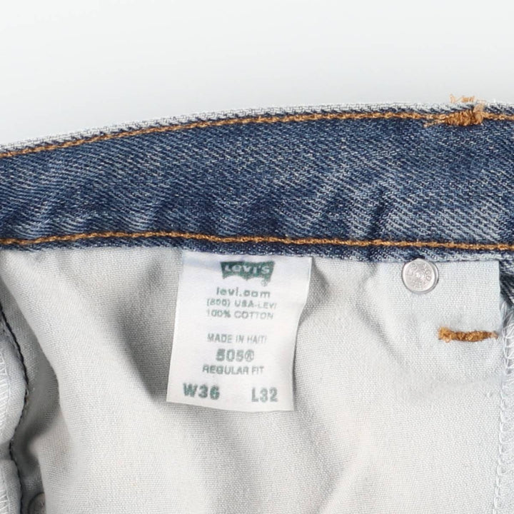 Levi's 505 Regular Fit Tapered Denim Pants, Men's Size W37 (approx.), Vintage cotton blue type Vintage Second Hand