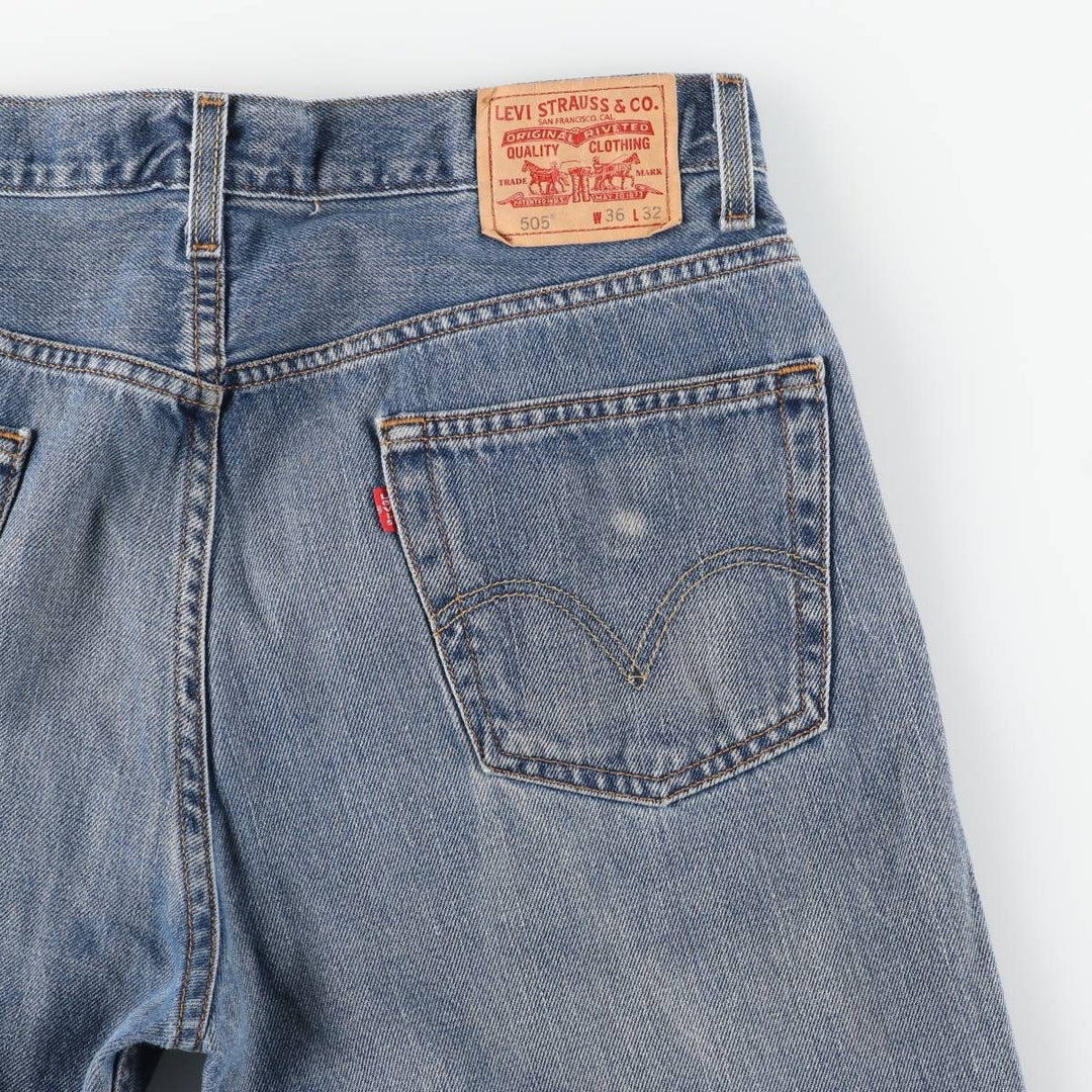 Levi's 505 Regular Fit Tapered Denim Pants, Men's Size W37 (approx.), Vintage cotton blue type Vintage Second Hand