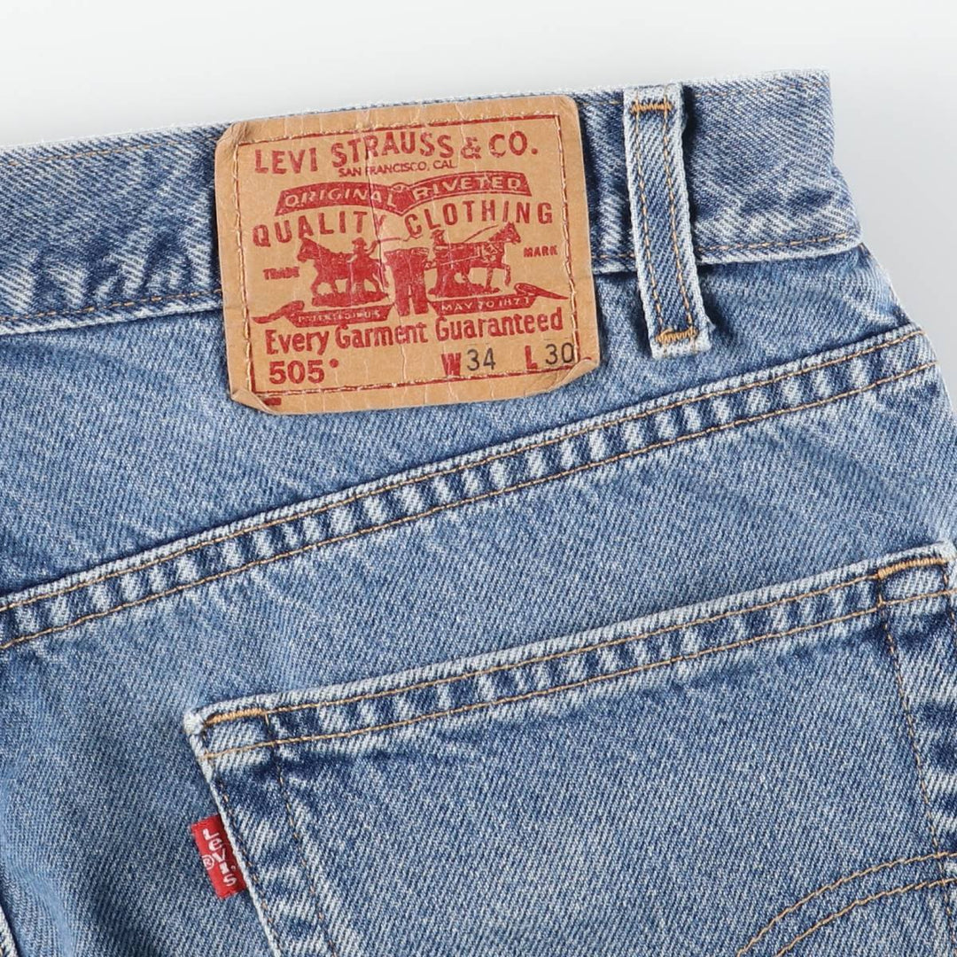 Levi's 505 Regular Fit Tapered Denim Pants, Men's Size W34 (approx.), Vintage cotton blue type Vintage Second Hand