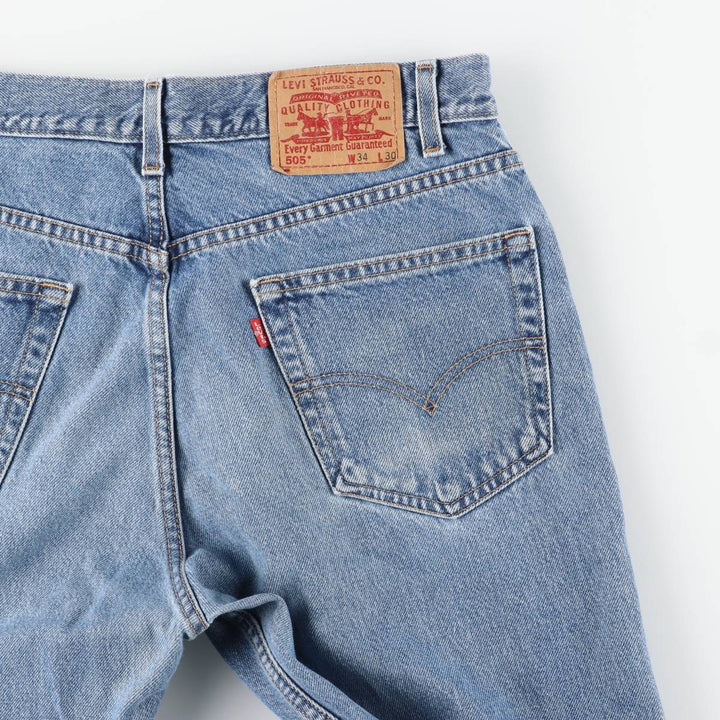 Levi's 505 Regular Fit Tapered Denim Pants, Men's Size W34 (approx.), Vintage cotton blue type Vintage Second Hand