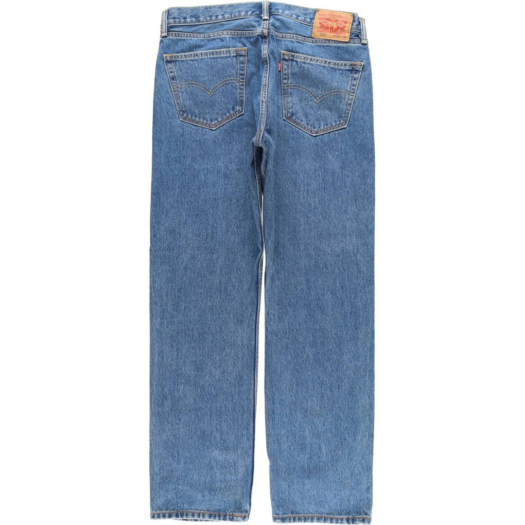 Levi's 505 tapered denim pants for men, size w37 cotton blue type Vintage Second Hand