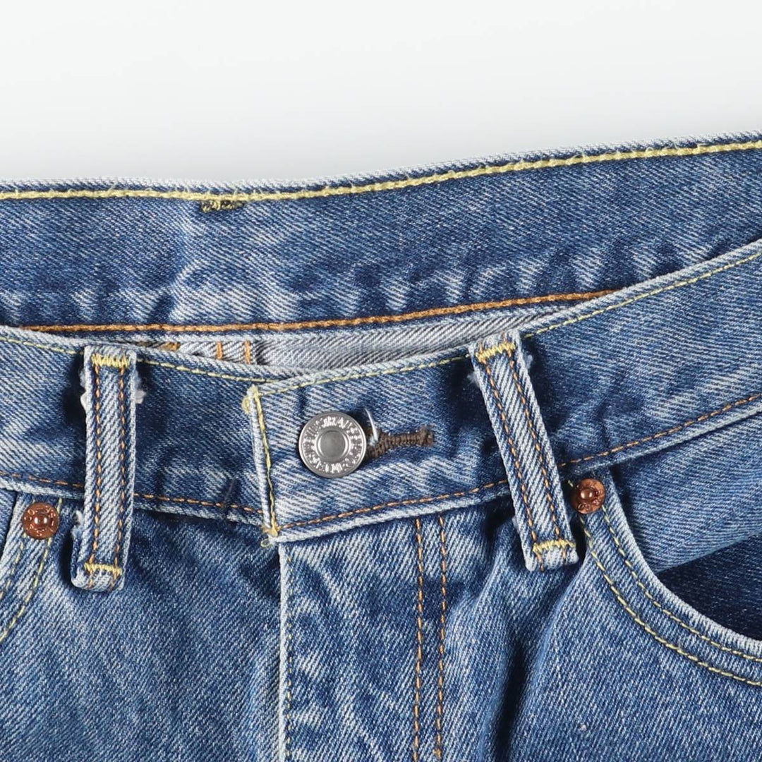 Levi's 505 tapered denim pants for men, size w37 cotton blue type Vintage Second Hand