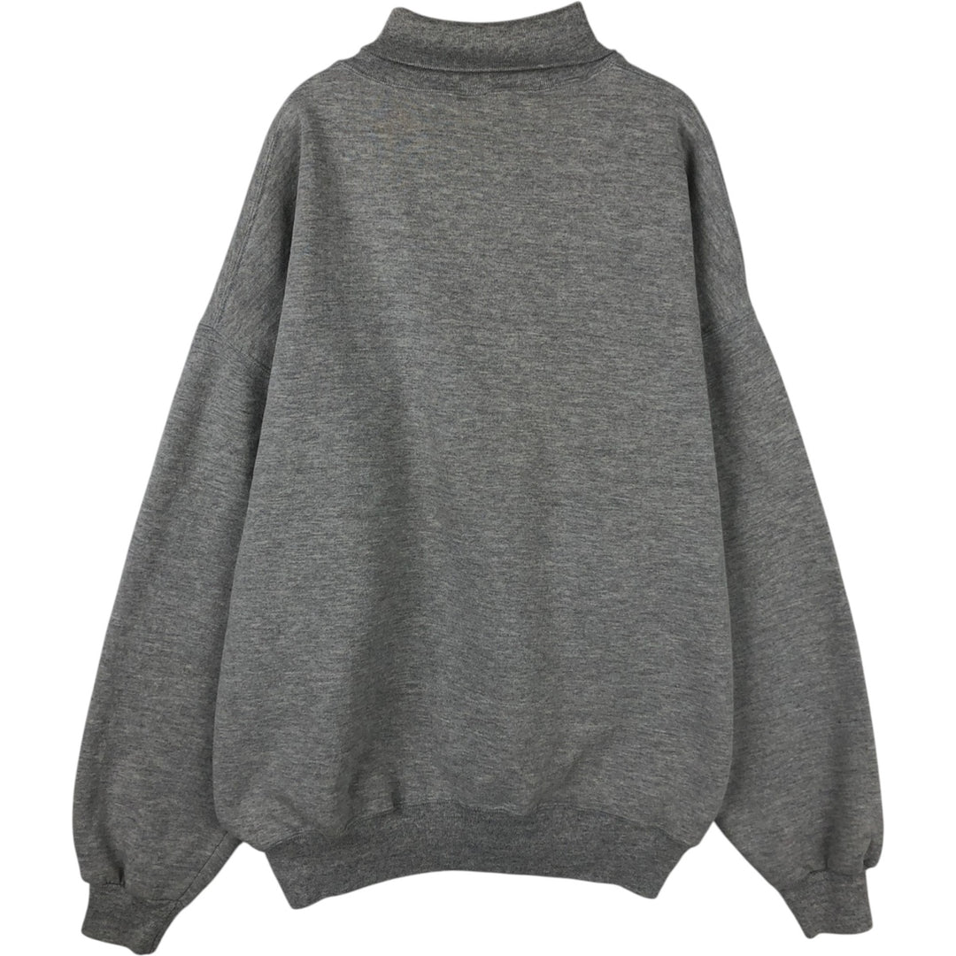 90'S Russell turtleneck plain blank sweatshirt, made in USA, men's size XXL equivalent, vintage. cotton pale white type Vintage Second Hand