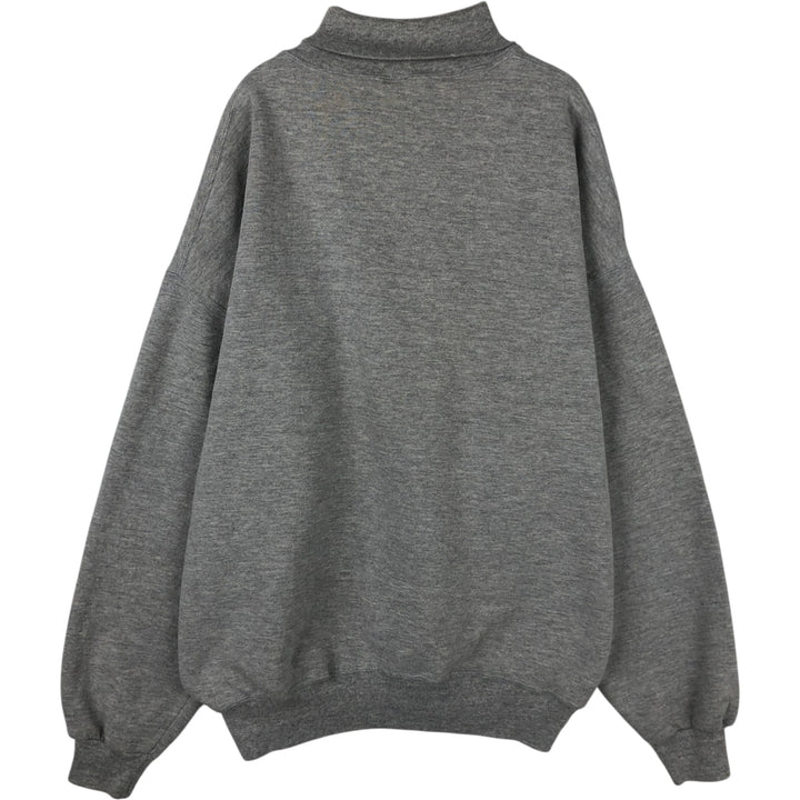 90'S Russell turtleneck plain blank sweatshirt, made in USA, men's size XXL equivalent, vintage. cotton pale white type Vintage Second Hand