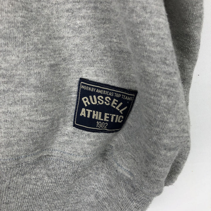 90'S Russell turtleneck plain blank sweatshirt, made in USA, men's size XXL equivalent, vintage. cotton pale white type Vintage Second Hand