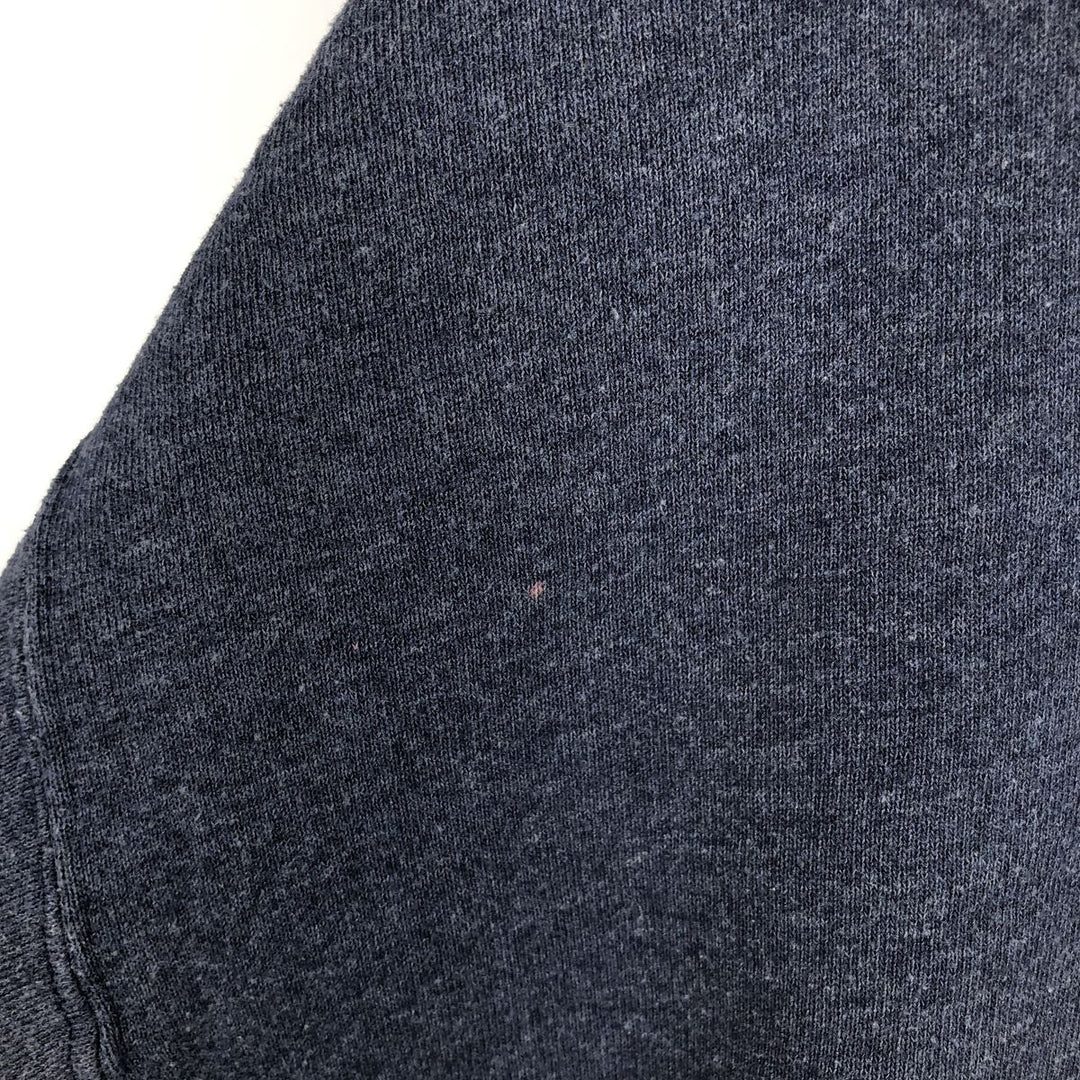 90'S Russell plain blank sweatshirt, men's M size, vintage polyester navy blue type Vintage Second Hand