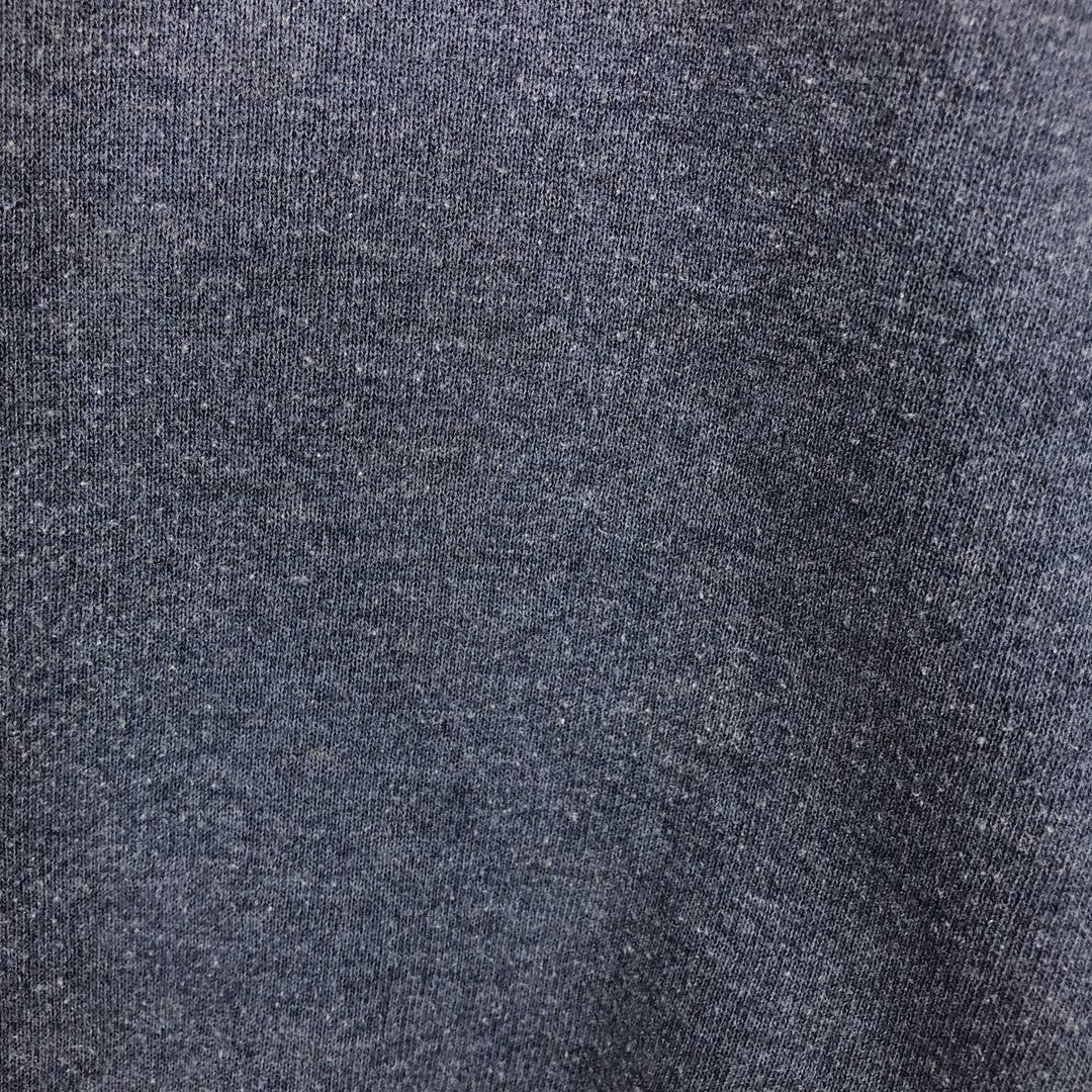 90'S Russell plain blank sweatshirt, men's M size, vintage polyester navy blue type Vintage Second Hand
