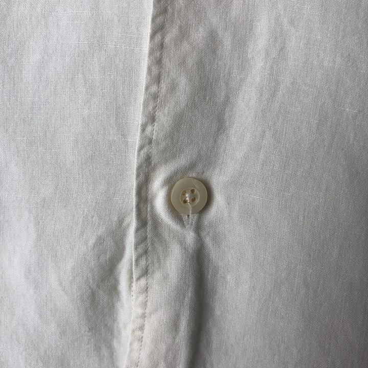Ralph Lauren POLO by Ralph Lauren Short-Sleeve Linen x Silk Shirt, Men's Size XL (approx.) linen white type Vintage Second Hand