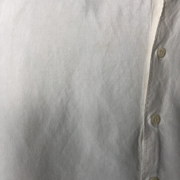 Ralph Lauren POLO by Ralph Lauren Short-Sleeve Linen x Silk Shirt, Men's Size XL (approx.) linen white type Vintage Second Hand