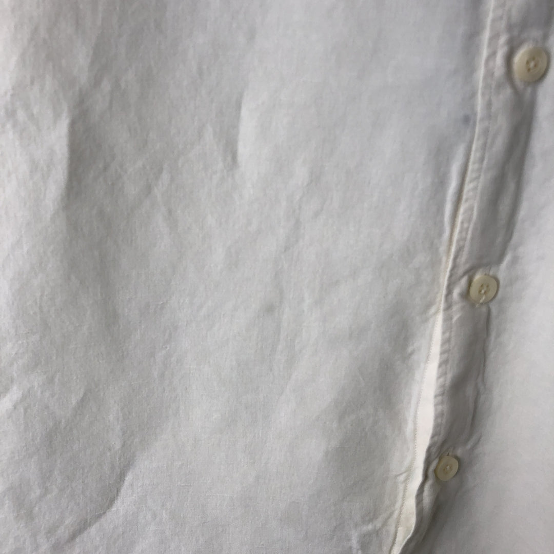 Ralph Lauren POLO by Ralph Lauren Short-Sleeve Linen x Silk Shirt, Men's Size XL (approx.) linen white type Vintage Second Hand