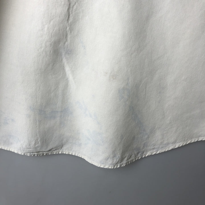 Ralph Lauren POLO by Ralph Lauren Short-Sleeve Linen x Silk Shirt, Men's Size XL (approx.) linen white type Vintage Second Hand