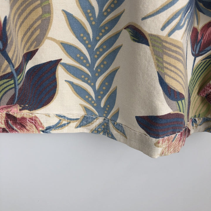 Reyn Spooner swimwear tag, bikini tag, hibiscus pattern, half-button Hawaiian aloha shirt, boxy shirt, made in the USA. cotton pale white type Vintage Second Hand