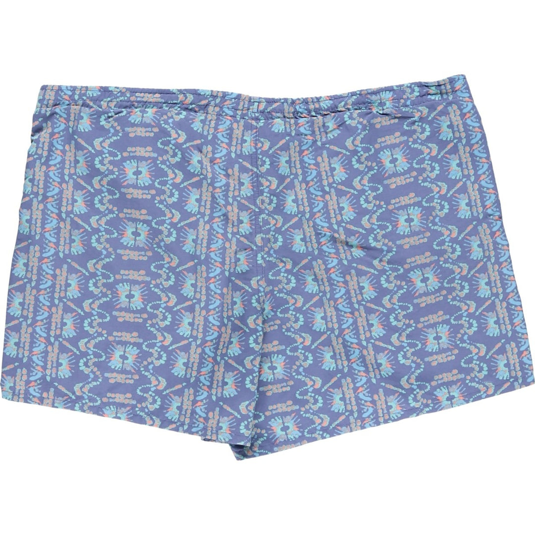 90s-era Patagonia all-over print nylon shorts, men's size L (approx.) unclear blue type Vintage Second Hand