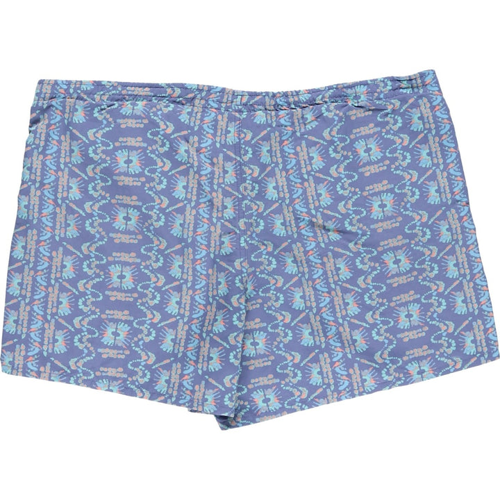 90s-era Patagonia all-over print nylon shorts, men's size L (approx.) unclear blue type Vintage Second Hand