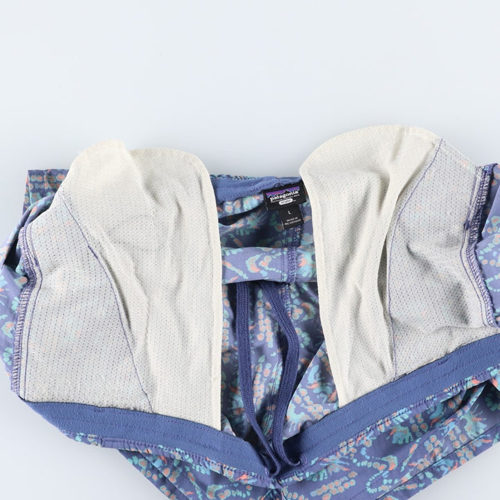 90s-era Patagonia all-over print nylon shorts, men's size L (approx.) unclear blue type Vintage Second Hand