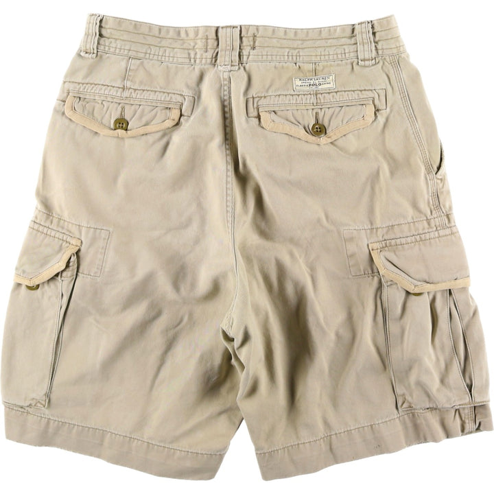 Ralph Lauren POLO by Ralph Lauren cargo shorts, short pants, men's size w34 cotton Beige type Vintage Second Hand