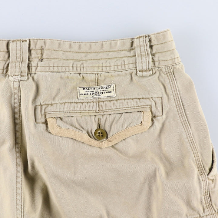 Ralph Lauren POLO by Ralph Lauren cargo shorts, short pants, men's size w34 cotton Beige type Vintage Second Hand