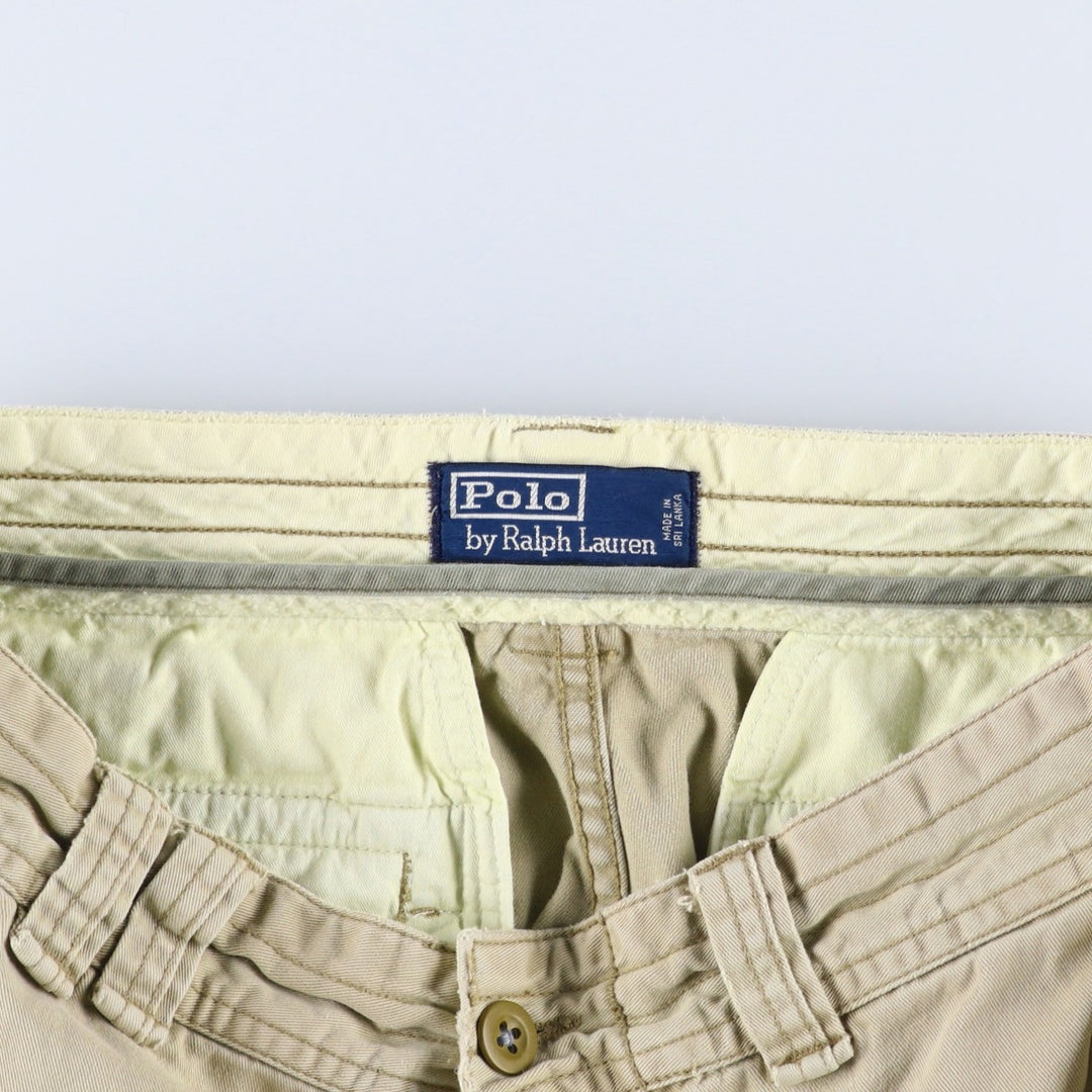 Ralph Lauren POLO by Ralph Lauren cargo shorts, short pants, men's size w34 cotton Beige type Vintage Second Hand