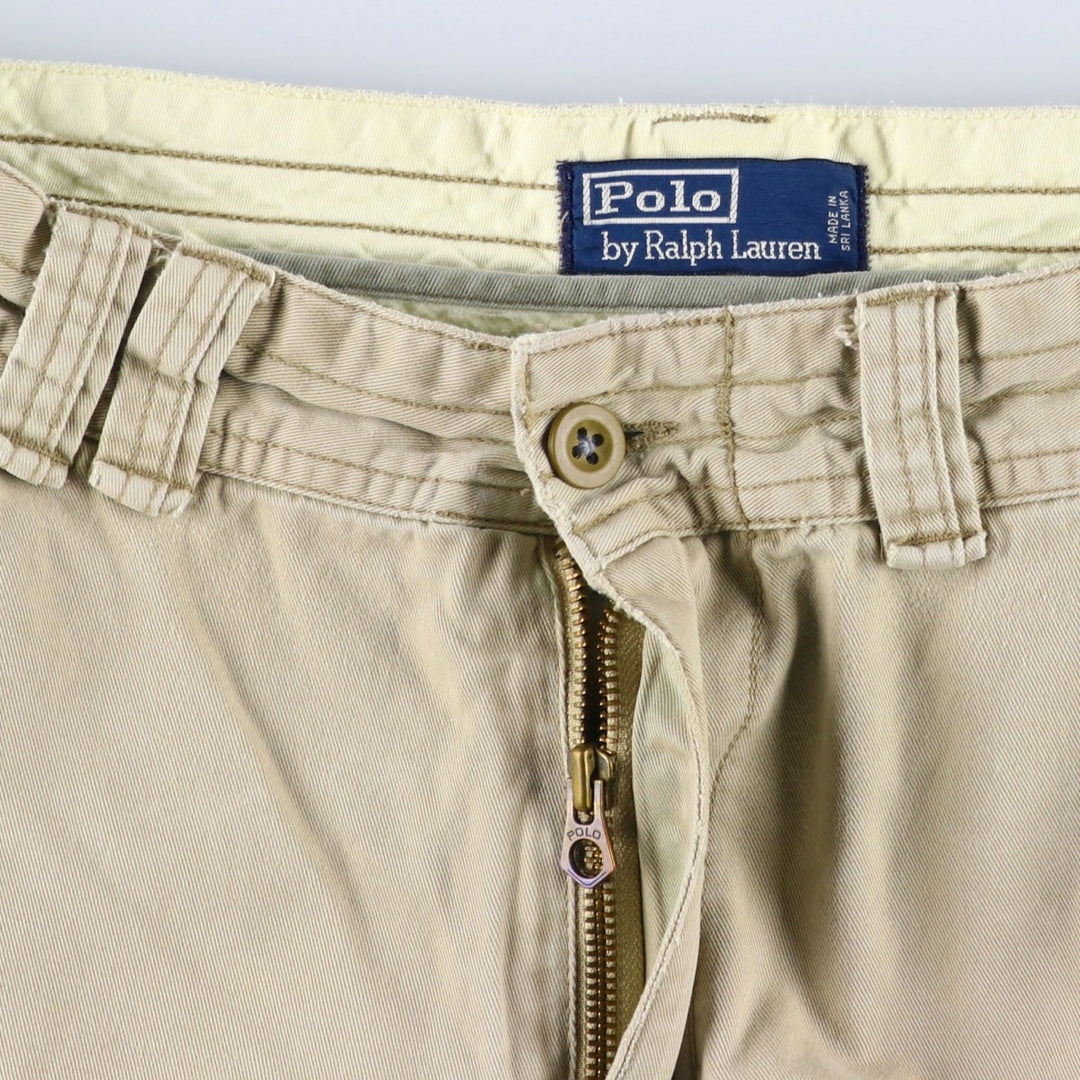 Ralph Lauren POLO by Ralph Lauren cargo shorts, short pants, men's size w34 cotton Beige type Vintage Second Hand