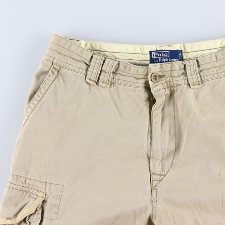 Ralph Lauren POLO by Ralph Lauren cargo shorts, short pants, men's size w34 cotton Beige type Vintage Second Hand