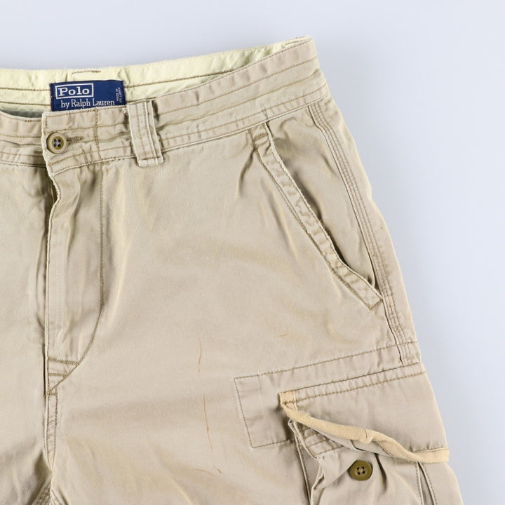 Ralph Lauren POLO by Ralph Lauren cargo shorts, short pants, men's size w34 cotton Beige type Vintage Second Hand
