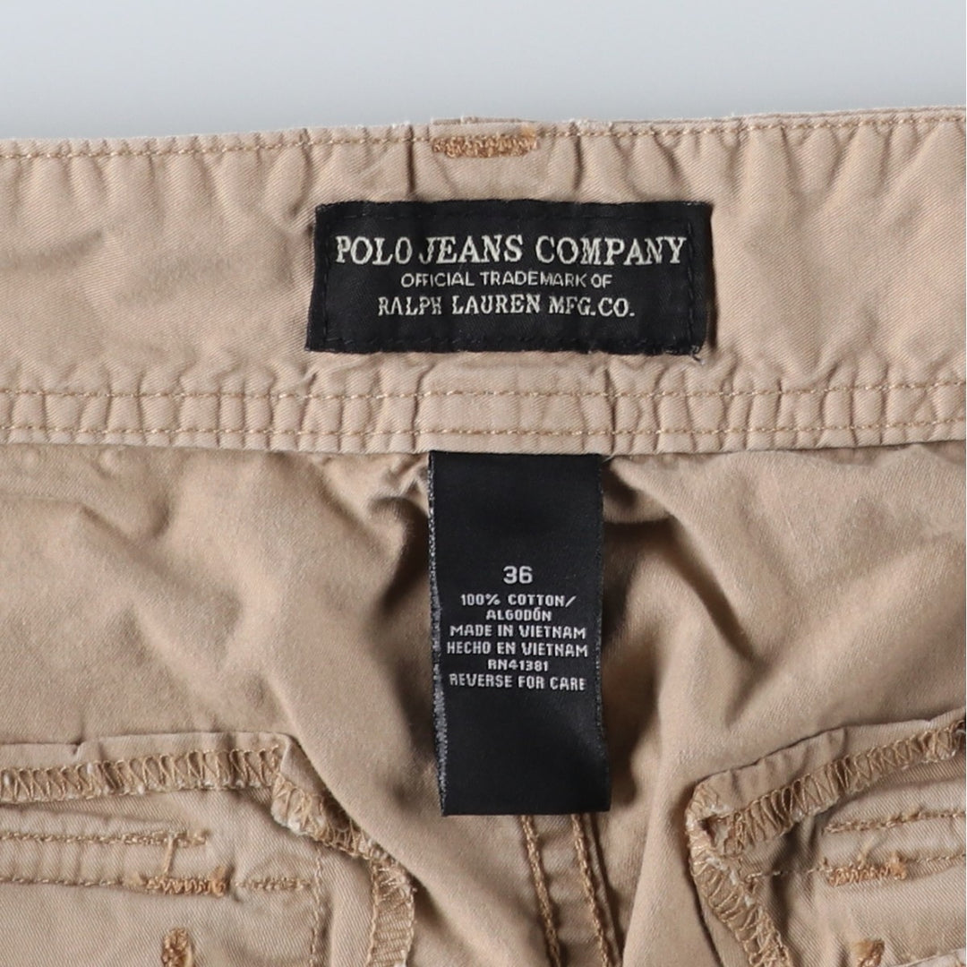 2000'S Ralph Lauren POLO JEANS COMPANY cargo shorts, men's size W36 (approx.) cotton Beige type Vintage Second Hand