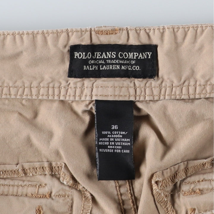 2000'S Ralph Lauren POLO JEANS COMPANY cargo shorts, men's size W36 (approx.) cotton Beige type Vintage Second Hand