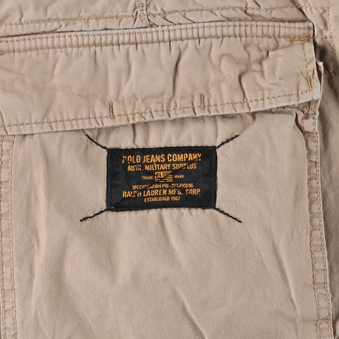 2000'S Ralph Lauren POLO JEANS COMPANY cargo shorts, men's size W36 (approx.) cotton Beige type Vintage Second Hand