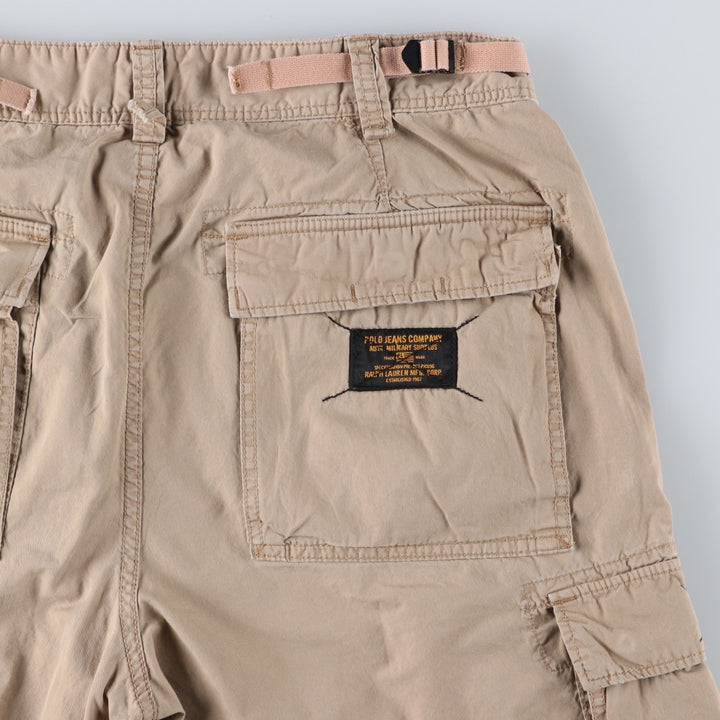 2000'S Ralph Lauren POLO JEANS COMPANY cargo shorts, men's size W36 (approx.) cotton Beige type Vintage Second Hand