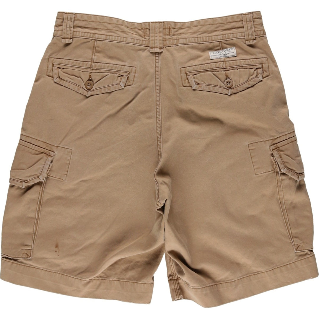 Ralph Lauren POLO RALPH LAUREN cargo shorts, half pants, men's size w33 cotton Beige type Vintage Second Hand