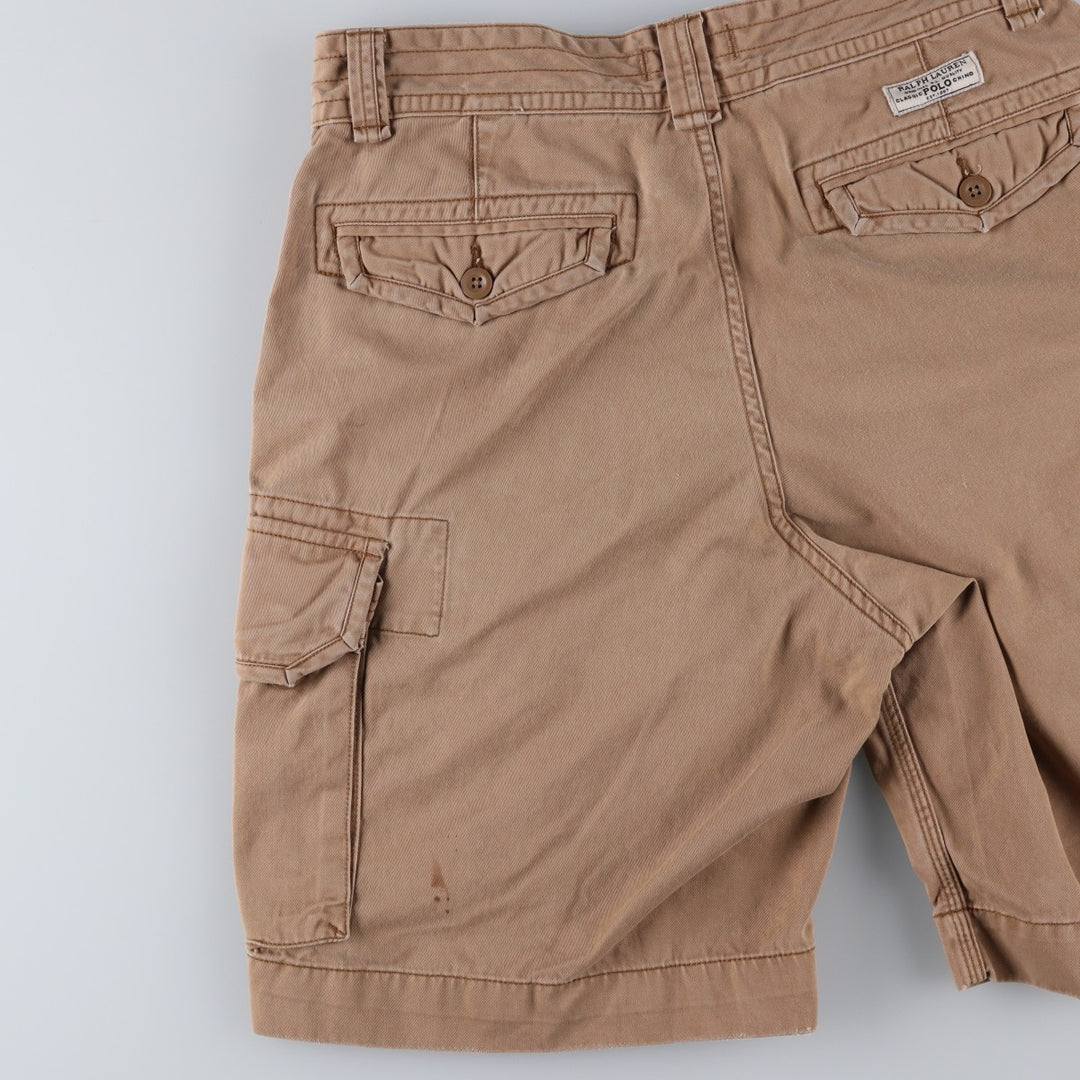 Ralph Lauren POLO RALPH LAUREN cargo shorts, half pants, men's size w33 cotton Beige type Vintage Second Hand