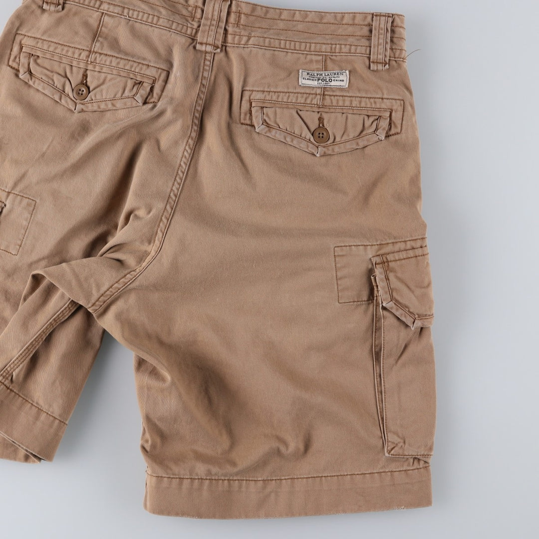 Ralph Lauren POLO RALPH LAUREN cargo shorts, half pants, men's size w33 cotton Beige type Vintage Second Hand
