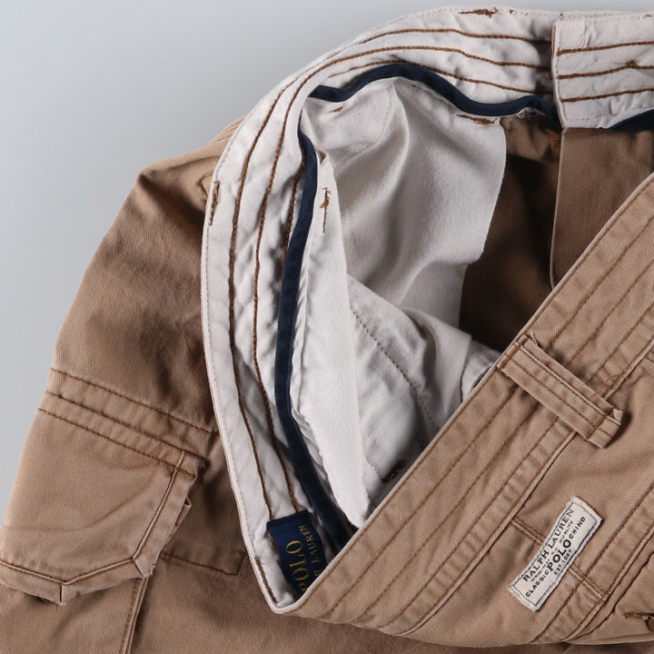 Ralph Lauren POLO RALPH LAUREN cargo shorts, half pants, men's size w33 cotton Beige type Vintage Second Hand