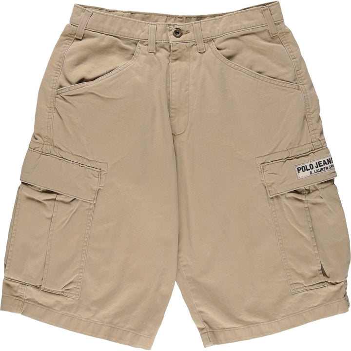 Ralph Lauren POLO JEANS COMPANY cargo shorts, men's size W32 (approx.) cotton Beige type Vintage Second Hand