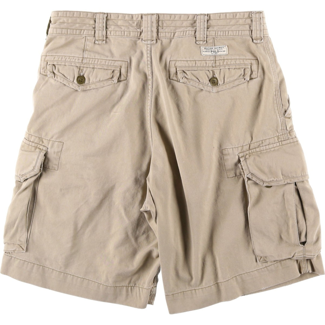 Ralph Lauren POLO RALPH LAUREN cargo shorts, half pants, men's size w35 cotton Beige type Vintage Second Hand