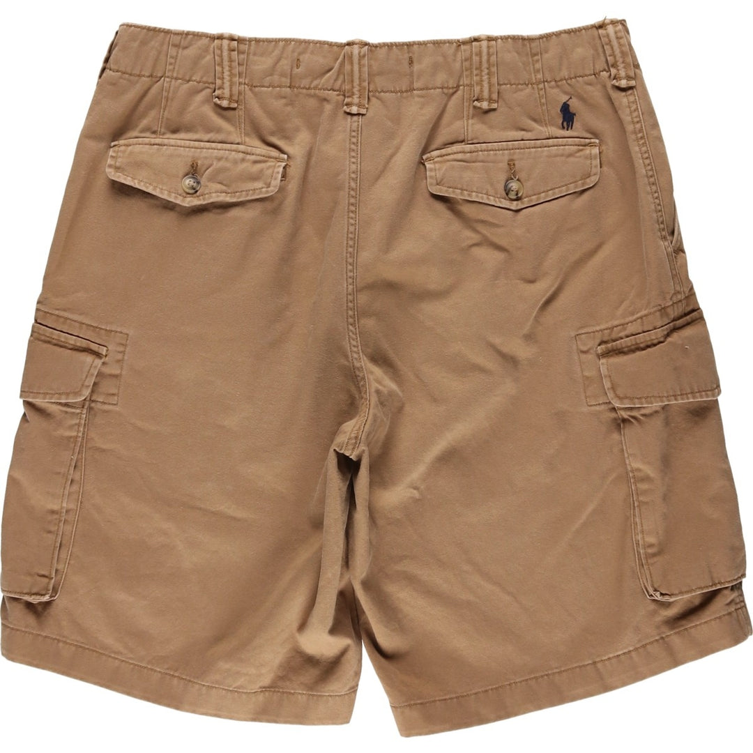 Ralph Lauren POLO RALPH LAUREN RELAXED FIT Cargo Shorts (Men's size W33 equivalent) cotton Camel type Vintage Second Hand