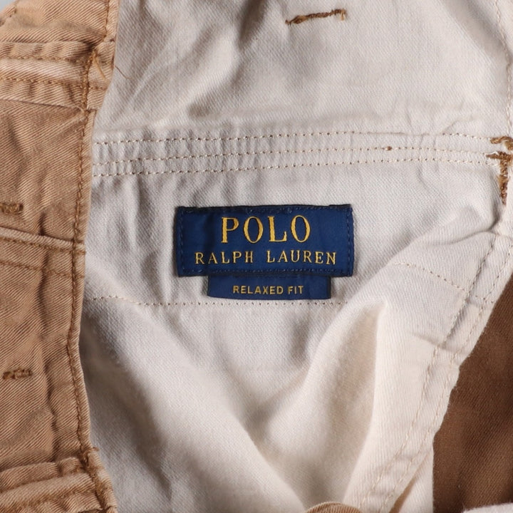 Ralph Lauren POLO RALPH LAUREN RELAXED FIT Cargo Shorts (Men's size W33 equivalent) cotton Camel type Vintage Second Hand