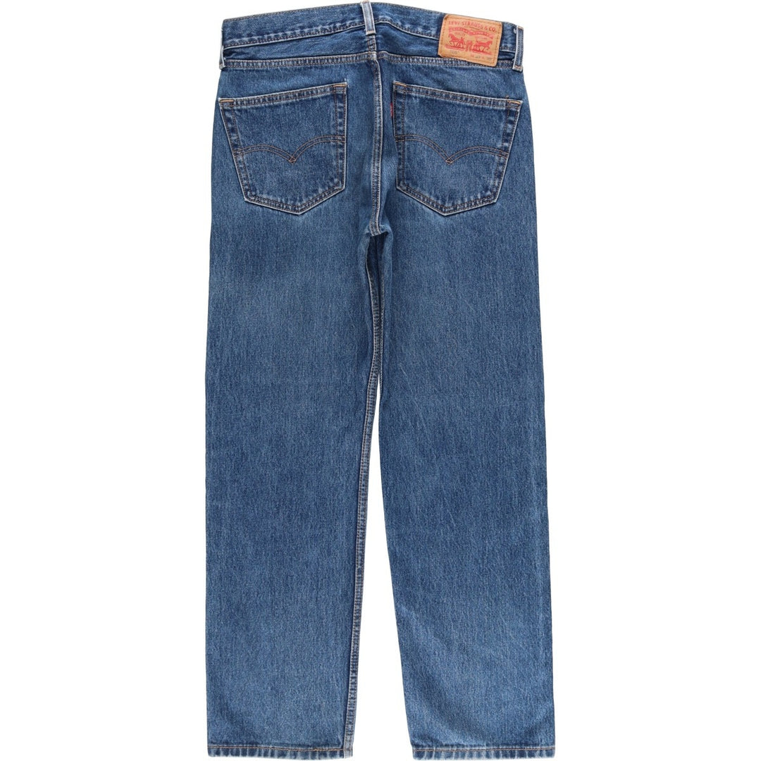 Levi's 505 tapered denim pants for men, size W34 cotton blue type Vintage Second Hand