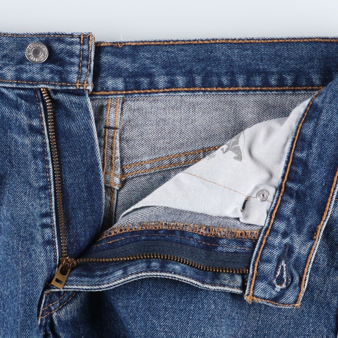 Levi's 505 tapered denim pants for men, size W34 cotton blue type Vintage Second Hand