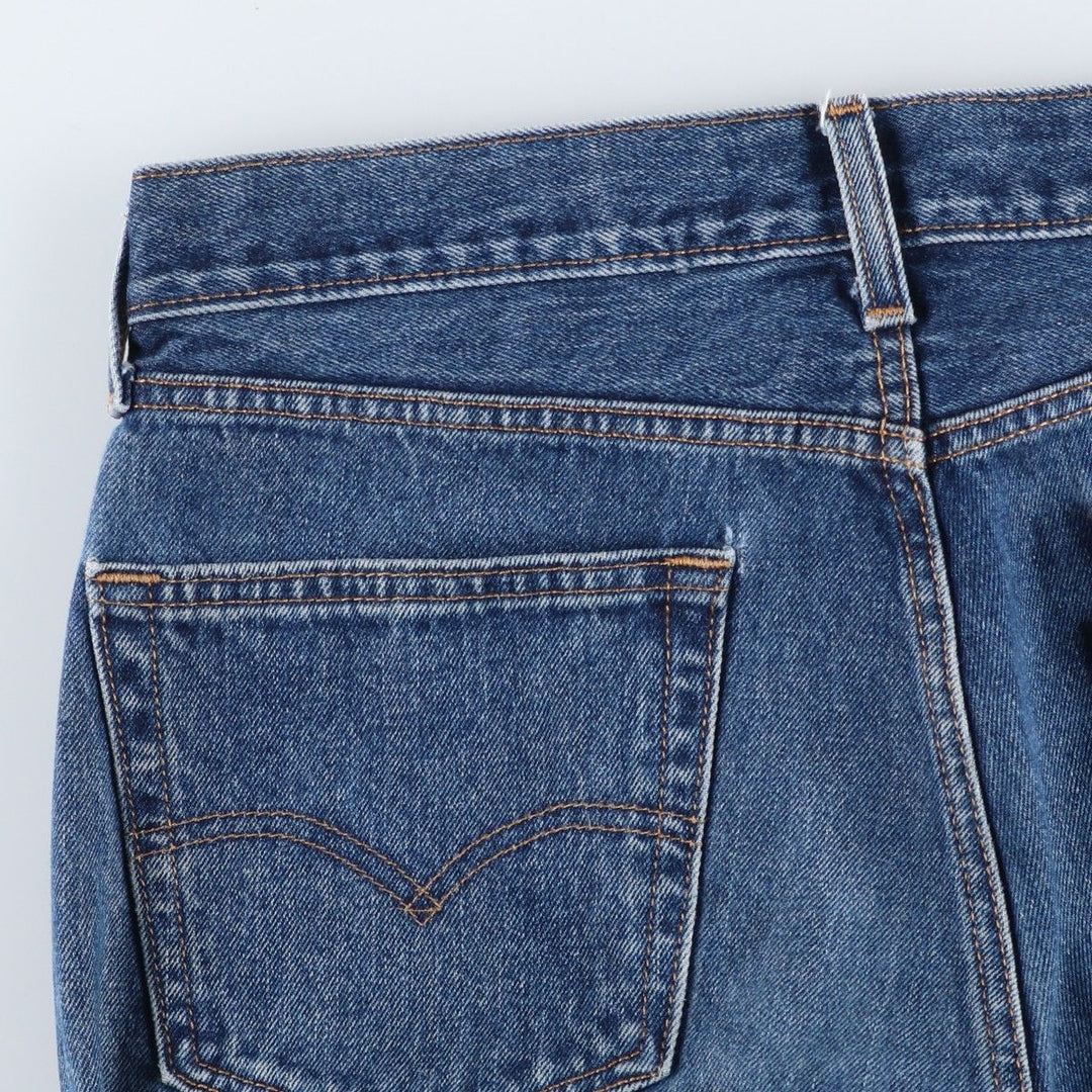 Levi's 505 tapered denim pants for men, size W34 cotton blue type Vintage Second Hand