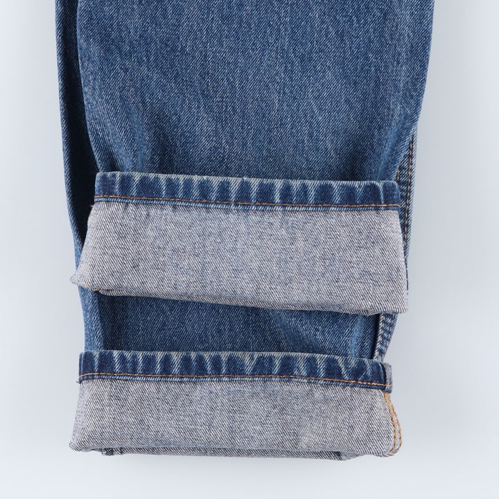 Levi's 505 tapered denim pants for men, size W34 cotton blue type Vintage Second Hand