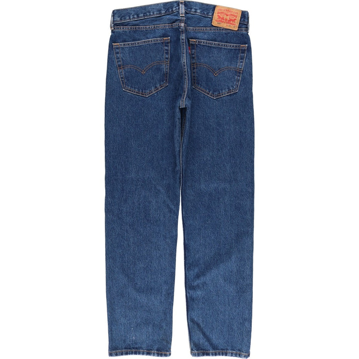 Levi's 505 tapered denim pants for men, size W34 cotton blue type Vintage Second Hand