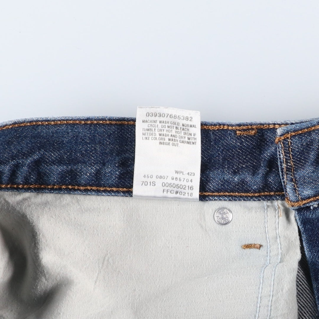 Levi's Regular Fit Tapered Denim Pants, Men's Size W33 (approx.) cotton blue type Vintage Second Hand