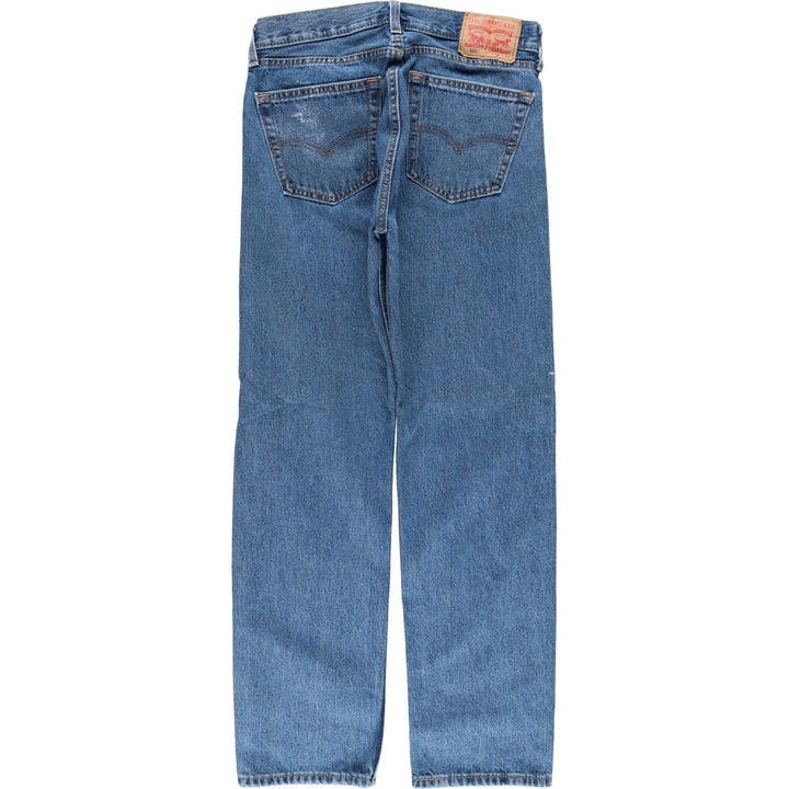 Levi's 505 tapered denim pants for men, equivalent to w32 cotton blue type Vintage Second Hand