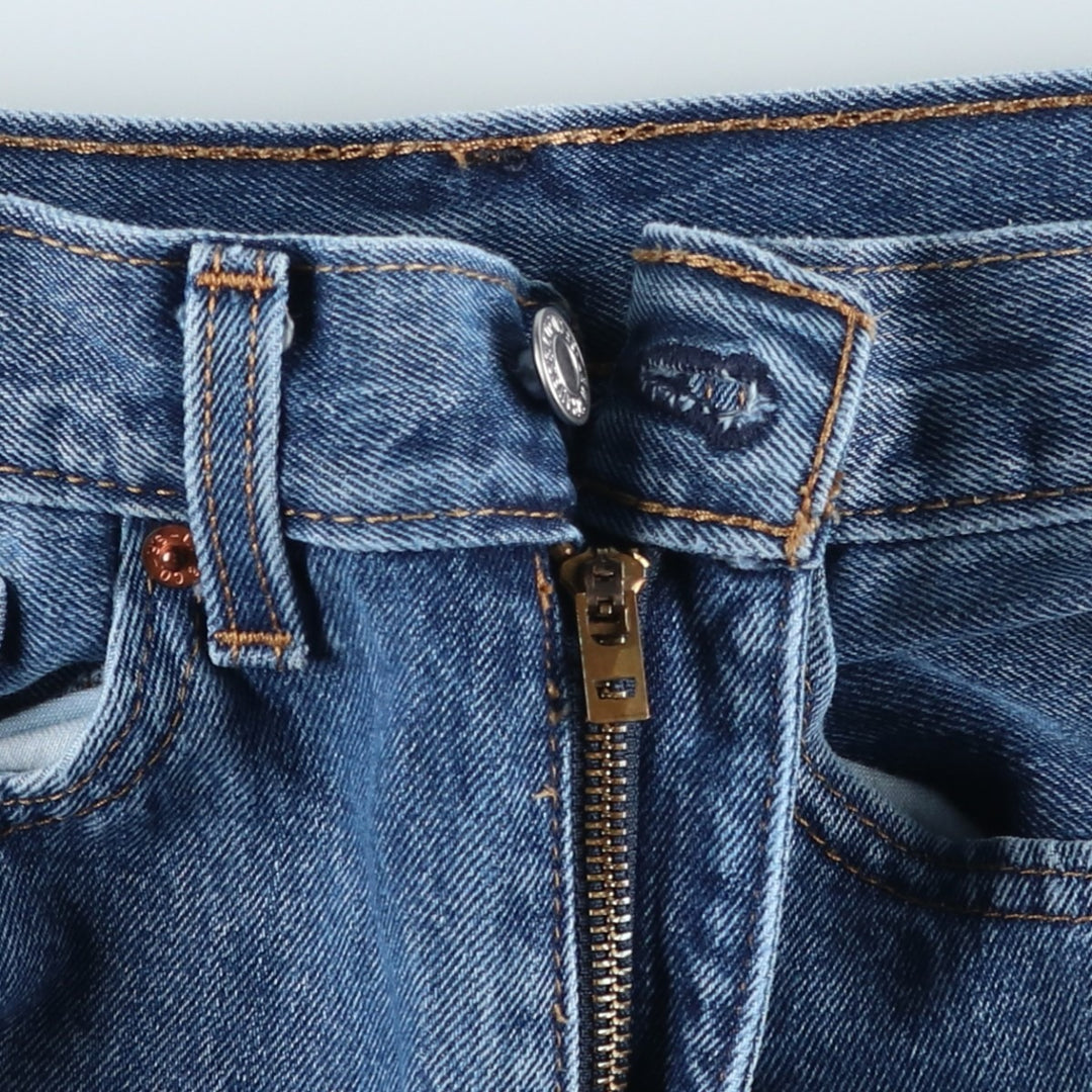 Levi's 505 tapered denim pants for men, equivalent to w32 cotton blue type Vintage Second Hand